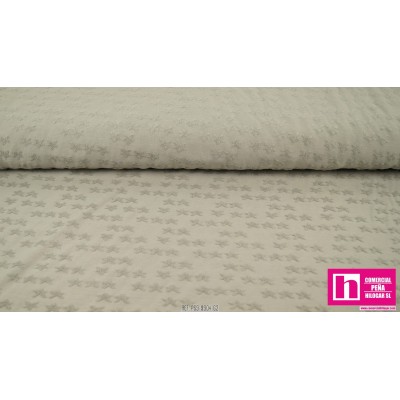 P69-9904-62 PUNTO JACQUARD ERLINA (02) 150 CM. ALG 80%-POL 20% GRIS VENTA EN PZAS. DE 6 M APROX.