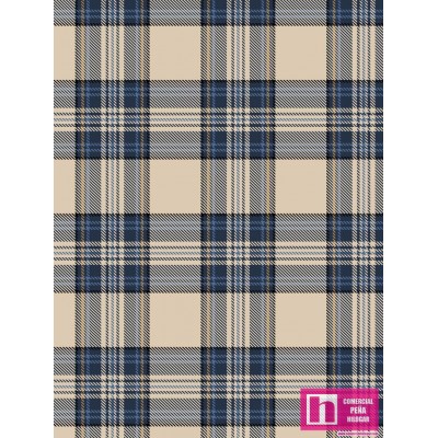 P122-51867-5 PATCH. AMERICANO DAD PLAIDS (09)  110 CM. ALG 100% CREMA VENTA EN PZAS. DE 7 M APRO