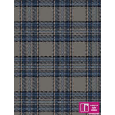 P122-51867-6 PATCH. AMERICANO DAD PLAIDS (12)  110 CM. ALG 100% GRIS VENTA EN PZAS. DE 7 M APRO