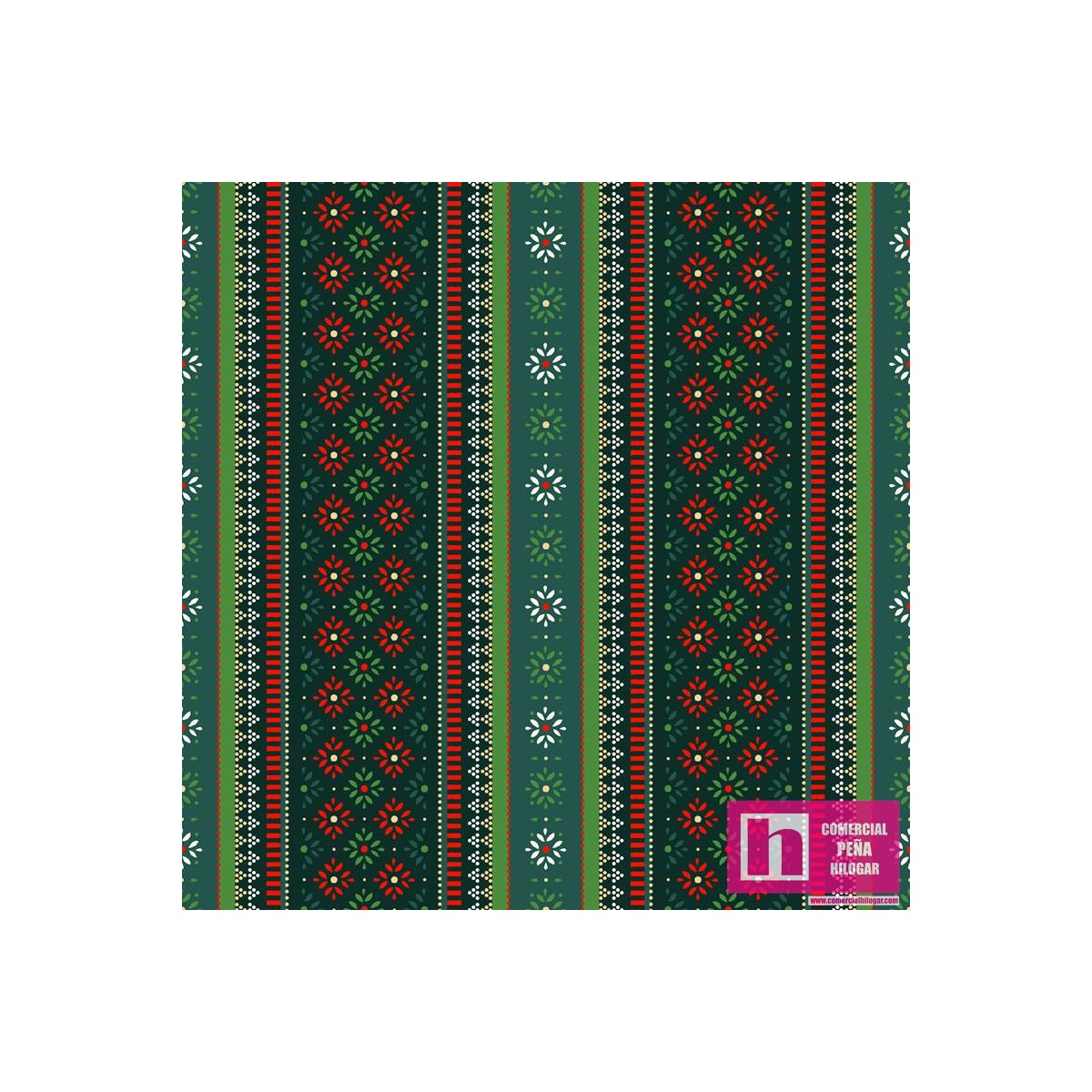 P17-MASM9916-G PATCH.AMERICANO JOYFUL (06) 110CM. ALG 100% VERDE/ORO VENTA EN PZAS. DE 7 M APRO