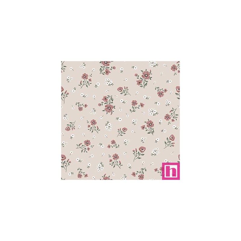 67479 VIYELA ESTAMPADA BEVERLY (02) 1.50 M. 145 GR/M2 - ALGODON 100% MAQUILLAJE Venta en piezas de 5.00 M