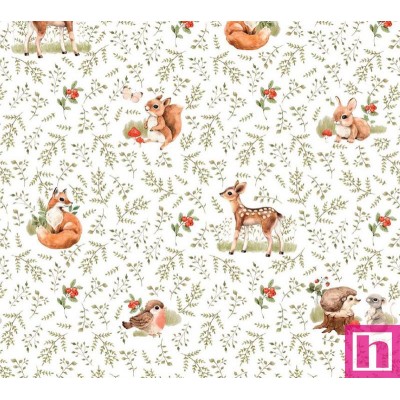 67247 PIQUE ESTAMPADO ABBA (01) 1.50 M. 170 GR/M2. ALGODON 100% BLANCO/MULTI Venta en piezas de 6.00 M