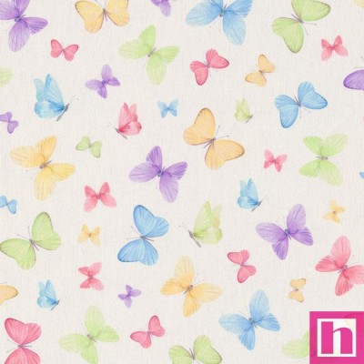 67264 LONETA HALP PANAMA ESTAMPADA ABRIL (01) 1.40 M.-205 GR/M2- ALGODON 100% MARFIL/MULTI Venta en piezas de 7.00 M