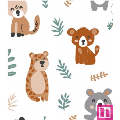 67618 CORALINA ESTAMPADA DENIS (01) 1.50 M. 280 GR/M2 POLIESTER 100% BLANCO Venta en piezas de 12.00 M