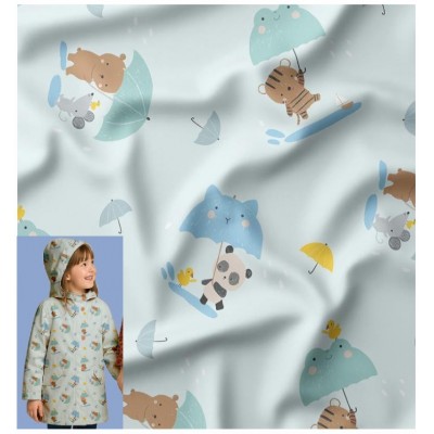 67645 TEJIDO ANORAK-IMPERMEABLE BABIES-LLUVIA (02) 140 CM. 220 GR/M2. POLIURETANO 100% CIELO Venta en piezas de 10.00 M