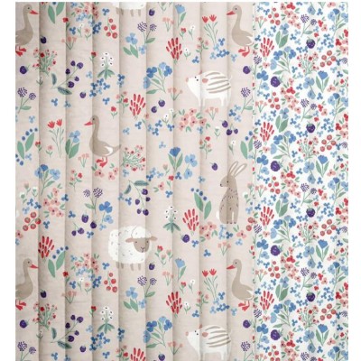 67647 ACOLCHADO ESTAMPADO BERRIES (01) 144 CM. 310 GR/M2. ALGODON 100% GRIS/BLANCO Venta en piezas de 5.00 M