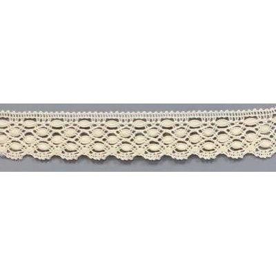 9325-102 PUNTILLA BOLILLO ENELDO 25 MM. ALGODON 100% MARFIL Venta en piezas de 25.00 M