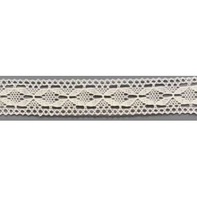 9327-000 ENTREDOS BOLILLO DAIKON 25 MM. ALGODON 100% BLANCO Venta en piezas de 25.00 M