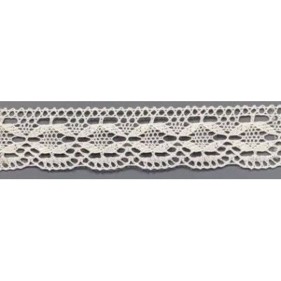 9329-000 PUNTILLA BOLILLO DAIKON 30 MM. ALGODON 100% BLANCO Venta en piezas de 25.00 M