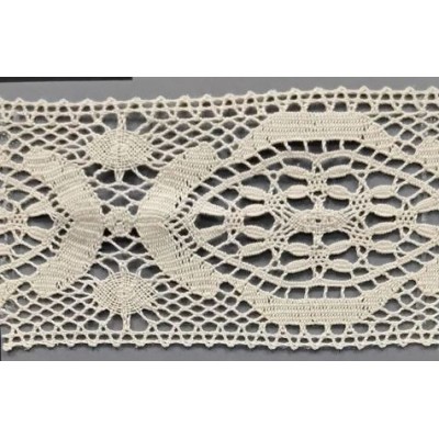 9490-102 ENTREDOS BOLILLO AJEDREA 85 MM. ALGODON 100% MARFIL Venta en piezas de 25.00 M