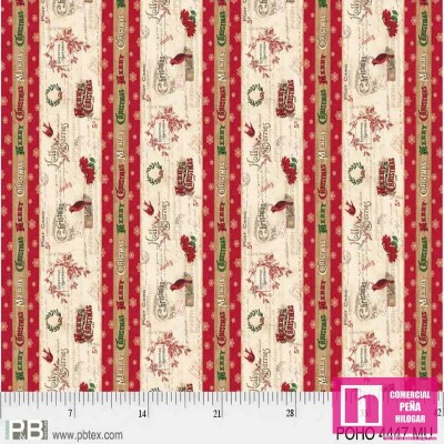 P121-4447 MU PATCH. AMERICANO  POSTCARD HOLIDAY (02)  110 CM. ALGODON 100% ROJO Venta en piezas de 7.00 M