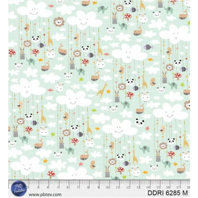 P121-DDRI6285M PATCH. AMERICANO DREAM DRIFTERS (01) 110 CM. ALGODON 100% MENTA Venta en piezas de 7.00 M