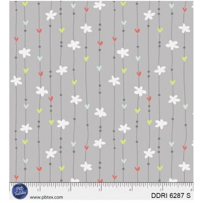 P121-DDRI6287S PATCH. AMERICANO DREAM DRIFTERS (09) 110 CM. ALGODON 100% GRIS Venta en piezas de 7.00 M