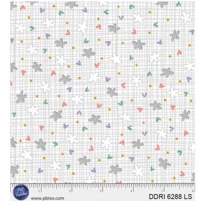 P121-DDRI6288LS PATCH. AMERICANO DREAM DRIFTERS (06) 110 CM. ALGODON 100% BLANCO/GRIS Venta en piezas de 7.00 M