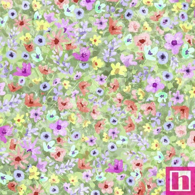 P121-SSWE6150G PATCH. AMERICANO SPRING SWEETIES (05) 110 CM. ALGODON 100% VERDE Venta en piezas de 7.00 M