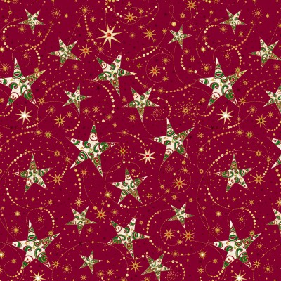 P121-TTRE6319R PATCH. AMERICANO TURNOWSKY TREASURES (10) 110 CM. ALGODON 100% ROJO Venta en piezas de 7.00 M