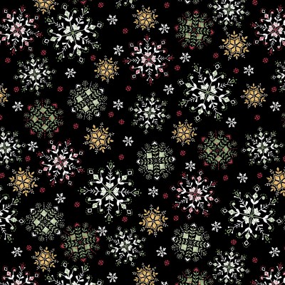 P121-TTSE6173K PATCH. AMERICANO TIS THE SEASON (06) 110 CM. ALGODON 100% NEGRO/MULTI Venta en piezas de 7.00 M