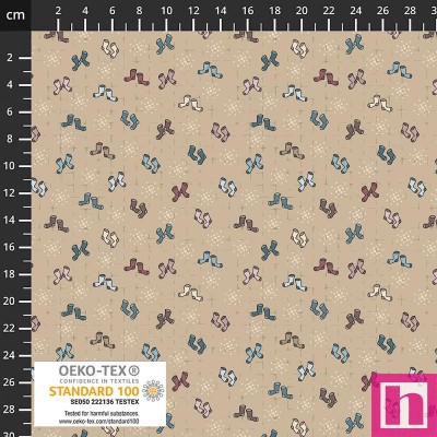 P137-4504-141 PATCH.AMERICANO LAUNDRY HOUR (12) 110 CM. ALGODON 100% BEIG Venta en piezas de 6.00 M