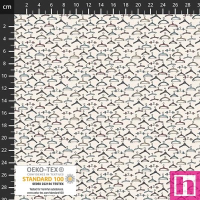 P137-4504-143 PATCH.AMERICANO LAUNDRY HOUR (04) 110 CM. ALGODON 100% BLANCO Venta en piezas de 6.00 M