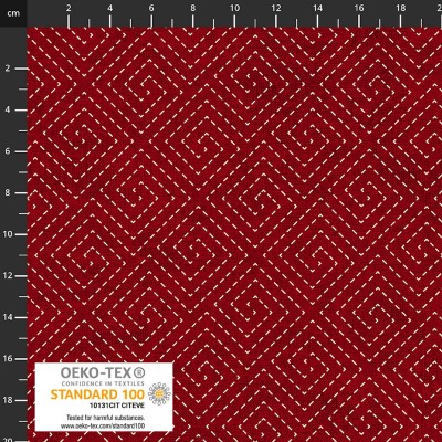P137-4504-214 PATCH.AMERICANO EMI-YUKI (15) 110 CM. ALGODON 100% ROJO Venta en piezas de 6.00 M