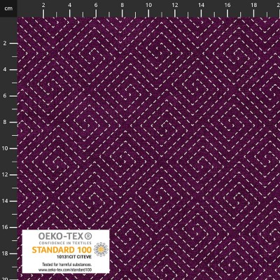 P137-4504-222 PATCH.AMERICANO EMI-YUKI (24) 110 CM. ALGODON 100% VINO Venta en piezas de 6.00 M