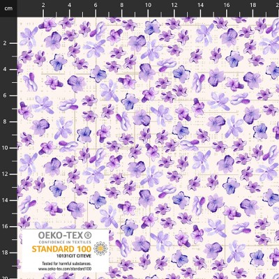 P137-4504-226 PATCH.AMERICANO LILAC LAVENDER (03) 110 CM. ALGODON 100% CREMA Venta en piezas de 6.00 M