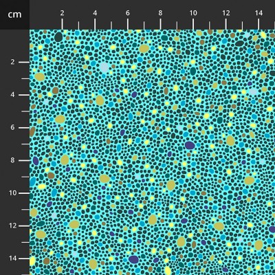 P137-4504-233 PATCH.AMERICANO SIMPLE PEACE (06) 110 CM. ALGODON 100% TURQUESA Venta en piezas de 6.00 M