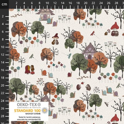 P137-4504-240 PATCH.AMERICANO WOODLAND TALE (01) 110 CM. ALGODON 100% HIELO Venta en piezas de 6.00 M