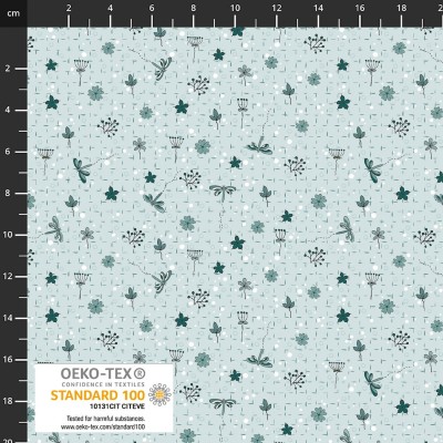 P137-4504-254 PATCH.AMERICANO WOODLAND TALE (03) 110 CM. ALGODON 100% CIELO Venta en piezas de 6.00 M