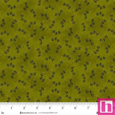 P140-992-66 PATCH. AMERICANO BAUBLES AND BALSAM (18) 110 CM. ALGODON 100% VERDE Venta en piezas de 7.00 M