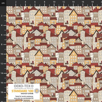 P37-4504-174 PATCH.AMERICANO CASA AND COSY (09) 110 CM. ALGODON 100% TAUPE/MULTI Venta en piezas de 6.00 M