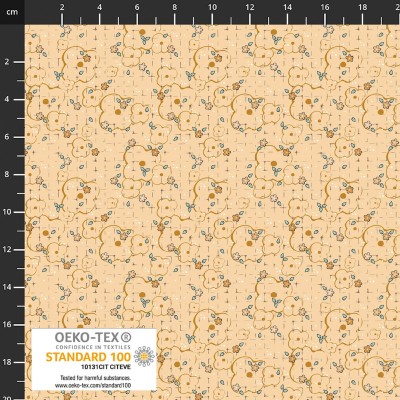 P37-4504-176 PATCH.AMERICANO CASA AND COSY (11) 110 CM. ALGODON 100% CARAMELO Venta en piezas de 6.00 M