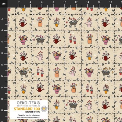 P37-4504-178 PATCH.AMERICANO CASA AND COSY (10) 110 CM. ALGODON 100% TAUPE Venta en piezas de 6.00 M