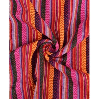 P69-9282-17 ALPUJARREÑA MEXICAN (08) 1.50 M. 200 GR/M2. POLIESTER 100% FUCSIA/AMARILLO Venta en piezas de 6.00 M