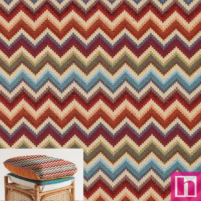 P94-3449-001 TEJIDO GOBELINO RETRO (01) 150 CM. 320 GR/M2. POLIESTER 80%-ALGODON 20% MULTI Venta en piezas de 6.00 M