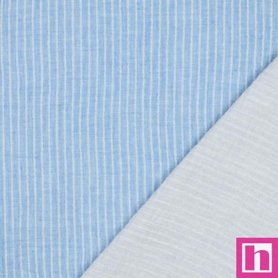 P94-3566-003 DOBLE GASA TRAMADA MARLON (03) 135 CM. 120 GR/M2. ALGODON 100% AZUL Venta en piezas de 6.00 M