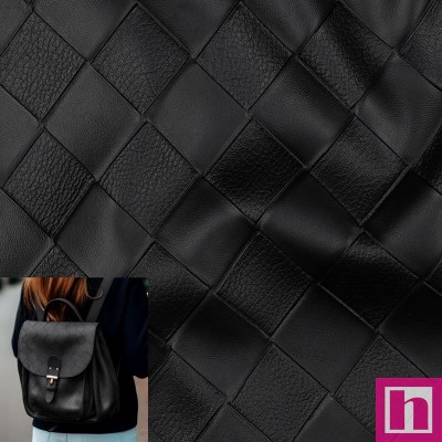 P94-3687-001 POLIPIEL FANTASIA COBY (01) 137 CM. 525 GR/M2. POLIESTER 50%-PVC 50% NEGRO Venta en piezas de 11.00 M