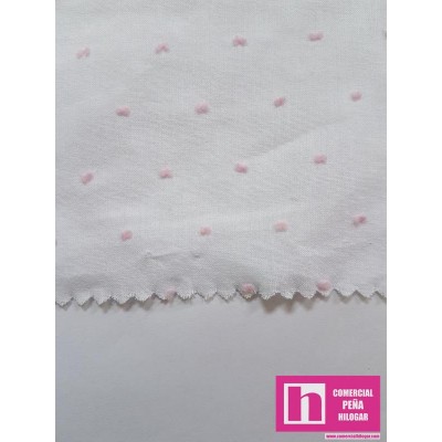 47214 PLUMETI BICOLOR JOEL (02) 145 CM. ALGODON 80%-POLIESTER 20% BLANCO/ROSA Venta en piezas de 7.00 M