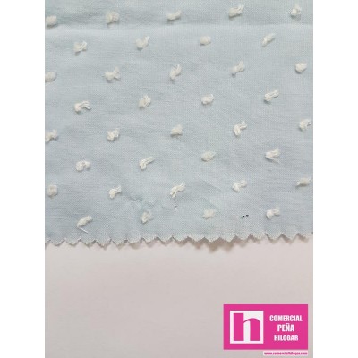 47221 PLUMETI BICOLOR JOEL (09) 145 CM. ALGODON 80%-POLIESTER 20% CELESTE/BLANCO Venta en piezas de 7.00 M