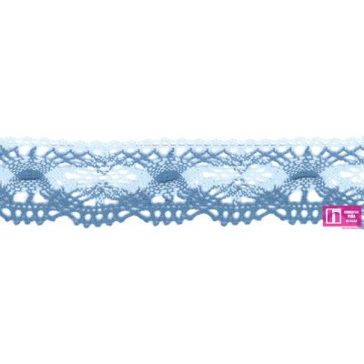 58229 DONETTA PUNTILLA BOLILLO 30 MM. POLIESTER 100% CELESTE/AZUL Venta en piezas de 30.00 M