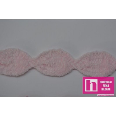58457 FELIX GALON BOLILLO VELVET 15 MM. POLIESTER 100% ROSA Venta en piezas de 15.00 M