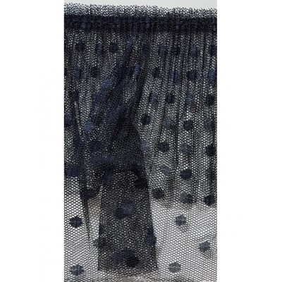 60849 PUNTILLA TUL PLUMETI PLISADA ELASTICA BADIN 120 MM POLIESTER 100% MARINO Venta en piezas de 9.00 M