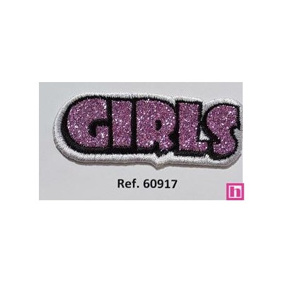 60917 APLICACION GIRLS TERMO-ADHESIVA  7X3 POLIESTER 50%-VISCOSA 50% ROSA Venta en piezas de 6.00 U