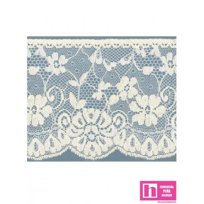 61411 PUNTILLA VALENCIE 115 MM RAFFAELLO ALGODON 100%  NATURAL Venta en piezas de 20.00 M