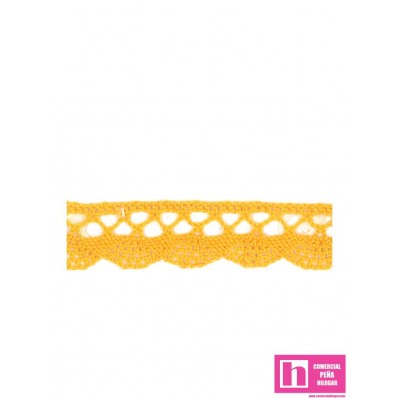 61474 PUNTILLA BOLILLO TRAVIATA 15 MM. ALGODON 100% YEMA Venta en piezas de 20.00 M