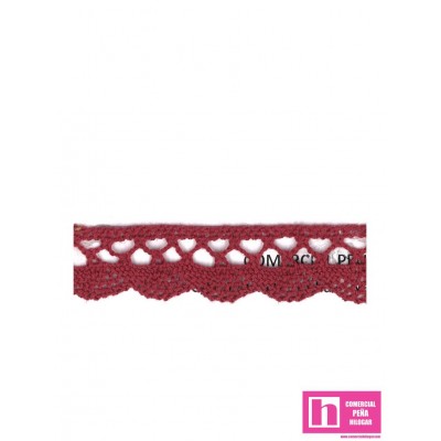 61478 PUNTILLA BOLILLO TRAVIATA 15 MM. ALGODON 100% FRESA Venta en piezas de 20.00 M