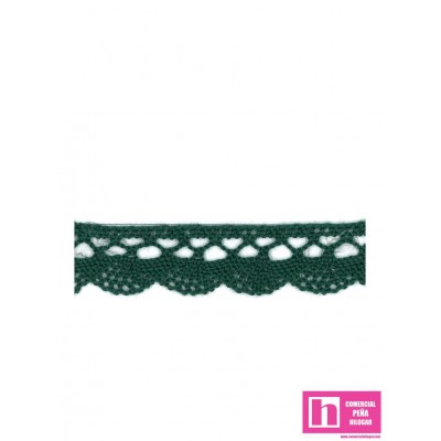 61494 PUNTILLA BOLILLO TRAVIATA 15 MM. ALGODON 100% VBOTELLA Venta en piezas de 20.00 M