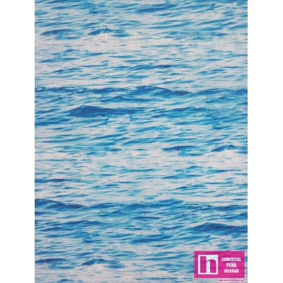 61820 TEJIDO ESTAMPADO NATURALEZA (03) 1.40 M. 110 GR/M2. ALGODON 100% MAR Venta en piezas de 5.00 M