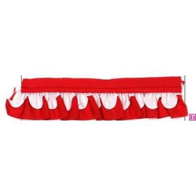 64203 VIVO PETALO FRUNCIDO CARINA POLIESTER 50%-ALGODON 50% ROJO/BLANCO Venta en piezas de 25.00 M