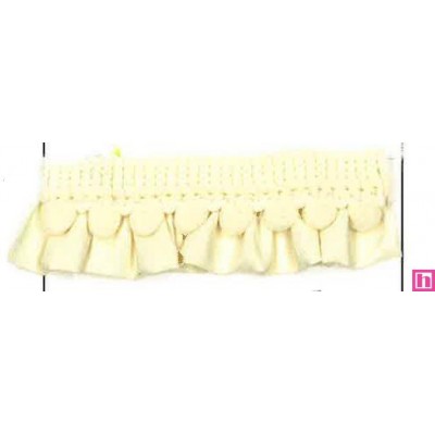 64210 VIVO MADROÑO FRUNCIDO AQUARIUS POLIESTER 50%-ALGODON 50% MARFIL Venta en piezas de 25.00 M